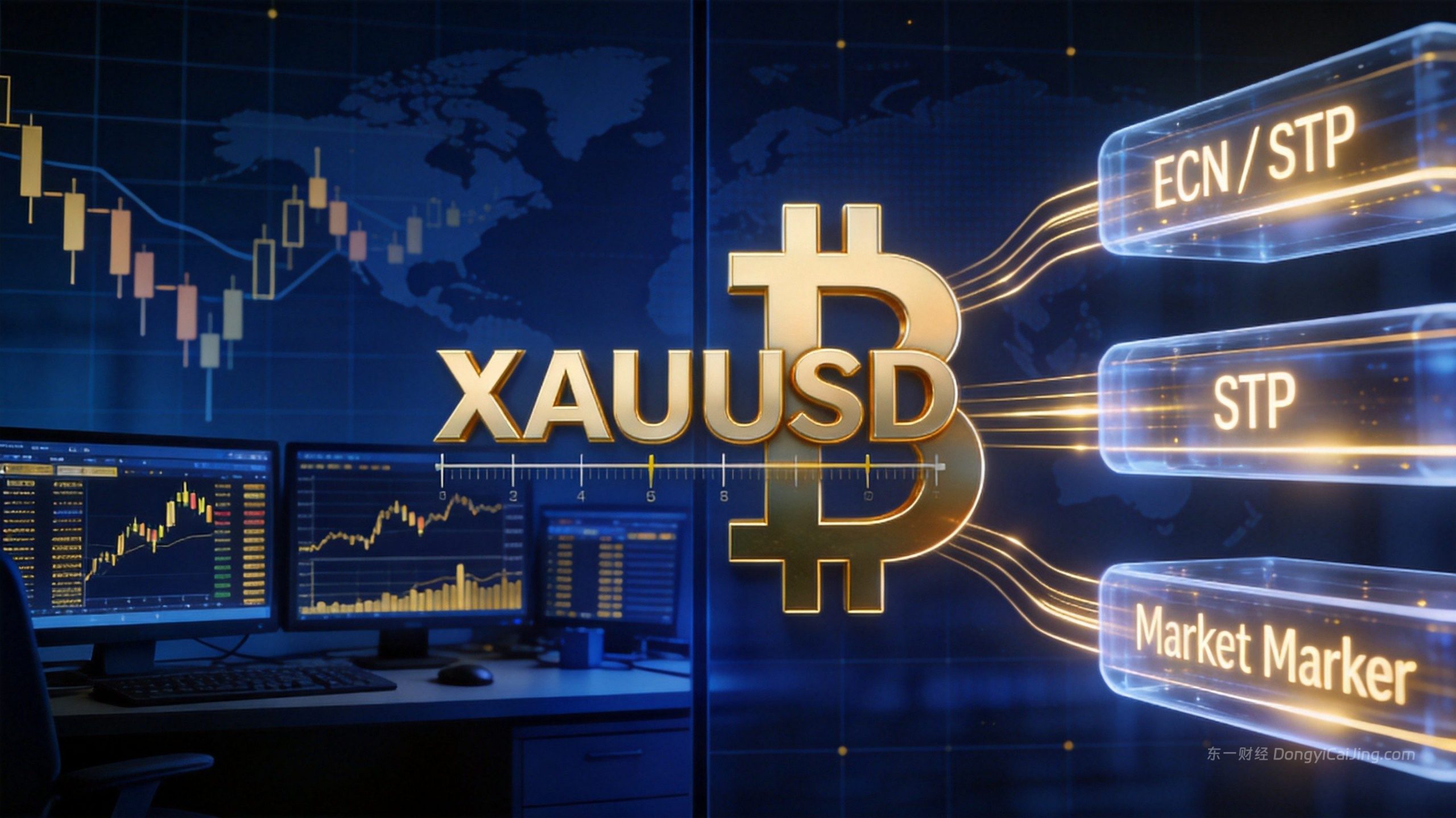 XAUUSD交易平台ECN、STP与做市商账户类型对比,量化交易者账户选择指南
