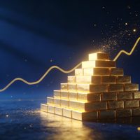 XAUUSD金字塔加仓策略示意图，黄金从历史高点回撤26%后的分批建仓量化纪律